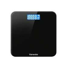 Smart Scale For Body Weight Digital Bathroom Scale With Blue LCD Backlight Display Highly Accurate Body Weight Scale Body Fat Scale Temperature Indication Corner Design 400lbs (Black) - Light Grey - View 1