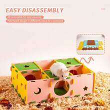 ITANDME Hamster Tunnel Labyrinth Spielzeug, Multi-Kammer Hamster Haus Labyrinth, Interaktives Versteck Mehrfachraum Verstecke & Tunnel Erkundungs Spielzeug, Bereicherung Spielzeug für Hamster, Ratten, Wüstenrennmäuse, Lemminge