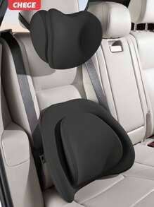 1 件汽车颈部和头枕枕，符合人体工程学的驾驶员座椅腰部支撑垫，舒适的汽车颈部保护器