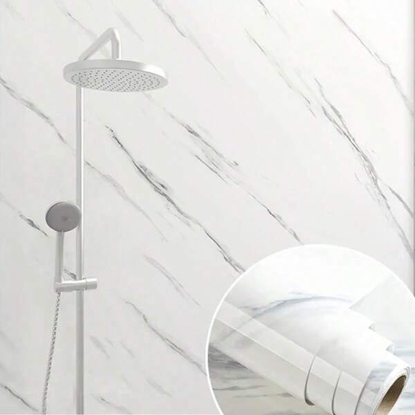 1pc Luxury Marble Decorative Self-Adhesive Wall Sticker, Waterproof Oil-Proof For Kitchen Cabinet, Table, Chair, Bathroom, Room Decoration Wallpaper Wall Paper Wall Stickers Wall Decor Bedroom Living Room Decor