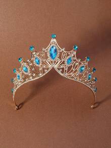 1 قطعة شريط رأس مرصع بالراين على شكل أميرة، مناسب للحفلات الرسمية والمناسبات المدرسية والرقص والأعياد والاستخدام اليومي، إكسسوار شعر أنيق وفاخر