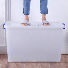 20L 26L 35L 45L Plastic Storage Box Boxes Lid, With Handles, With Wheels Food Toy Clothes Container Home Kitchen Office - White - View 9