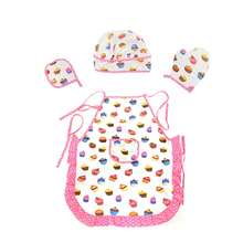 儿童围裙套装 - 4 件绘画和厨师角色扮演围裙，适用于艺术、工艺品、厨房、教室、派对或服装装扮 - 彩色 - 查看 3