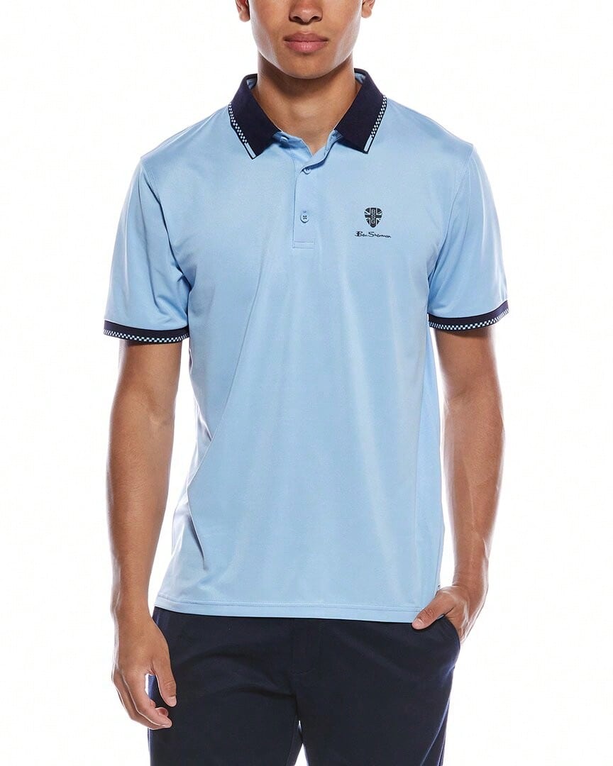 Ben Sherman Sports Fit Polo Shirt - Màu xanh lam - Xem 1