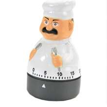 1 Piece Of Household Machinery Kitchen, Baking, Timer, Student Time Management, Fixed Clock Desktop Decoration Cartoon Kitchen Timer Chef Shape Digital Mechanical Reminder Cooking Time Manager Clock Countdown Multifunctional