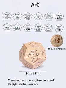 Date Night Dice For Couples Wooden Food Dice,Dice For Her Him Couples Gift Ideas Food Decision Dice Games Birthday Valentines Day Gifts For Boyfriend Girlfriend Men Women Gifts For Wife Husband, What To Watch Decision For Movie Dice, For Him Her Unique Wedding Gifts 12-Sided Design Stocking Stuffers, Anniversary, Valentine's Day - Multicolor - View 7