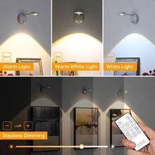 1Pc 1200MAh Đèn Tranh Tường Có Thể Sạc Lại Đèn Tường Trong Nhà Led Cảm Biến Chuyển Động Đèn Chiếu Sáng Để Treo Ảnh Tranh Trưng Bày Trưng Bày cầu Thang Phòng Khách Phòng Trưng Bày - nhiều màu - Xem 6