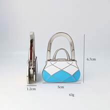 Painted Colorful Oil Painting Foldable Portable Dual-Use Handbag Hook Desk Edge Storage Bag Hook Bag Hook Gift Craft - Multicolor - View 7