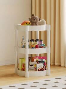 1 pieza Mesa auxiliar móvil multiusos, con ruedas de freno, desmontable y portátil, muebles de decoración para el hogar, sala de estar, mesa de noche, raqueta de viaje/camping de muebles para exteriores, mesita de centro de balcón/patio, garra de almacenamiento de cocina - Blanco - Ver 7