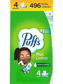 Plus Lotion Tissues, 4 Family Boxes, 124 Tissues Per Box - 124 chiếc (Gói 1 chiếc) - Xem 11
