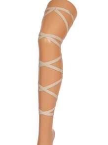 1pc Leg Chain With Elastic Strap, Black Color, Multi-Layer, Personalized, Sexy, Harajuku Style