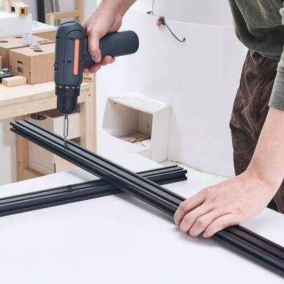 5PCS 39.4 In (1000mm) T Slot 2040 Aluminum Extrusion Profile, European Standard Anodized Linear Rail, High-Strength Extruded Aluminum Rail For 3D Printer, CNC Machine DIY, Laser Engraving, Black