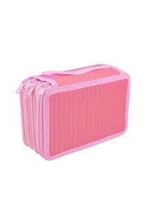 1 túi đựng bút chì 3 lớp, túi đựng đồ dùng học tập đơn giản di động cho trường trung học phổ thông & văn phòng, hộp đựng bút chì, túi đựng bút chì, cặp đi học - Màu tím hoa cà - Xem 23