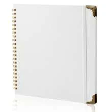 Scrapbook 80 Pages, Scrapbook Supplies 8 X 8 In, Scrapbook Album Suitable For Album Memory Book Wedding, Anniversary Family, DIY Craft Projects (White) - 白色 - 查看 1