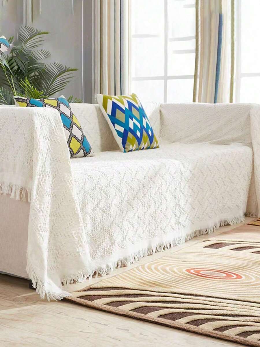 1pc Nordic Minimalist Pattern Outdoor Picnic Mat, Camping Rug, Portable Ground Mat, Lawn Mat, Hanging Blanket, Multifunctional Tablecloth, RV/Camper Cover, Sofa Throw, Nap Blanket, Anti-Cat Scratch, Reversible, 4-Season Sofa Slipcover - Multicolor - View 1