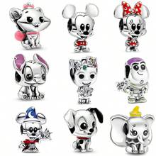 Cuentas amuleto de animal plateadas en plata de ley 925 para pulseras DIY, regalo elegante y de moda para el cumpleaños de la mujer, superventas