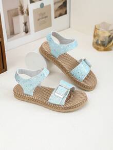 1 双舒适、时尚、百搭、轻便、经典女童平底凉鞋 - 藍色 - 查看 6