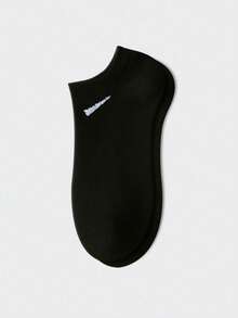 15 双男女通用运动/时尚袜子，白色/黑色/灰色纯色短袜，简约时尚，适合日常休闲穿着 - 彩色 - 查看 3