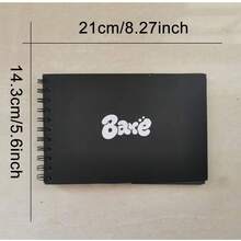 1 Pieza Cuaderno de bocetos de graffiti, Cuaderno de bocetos de graffiti negro BAKE, Excelente para la pared, Útiles escolares, De vuelta a la escuela - Una pieza - Ver 2
