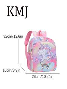 Mochila con diseño de dibujos animados para estudiantes, mochila escolar adorable - Rosa - Ver 6