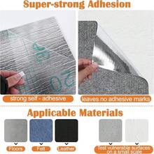 Couch Protector From Cat Claws - 78.7" X 15.8" Trimmable Self-Adhesive Cats Claws Scratch Pads, Cat DIY Climbing Cats Scratch Mat Tree Replacement Indoor (Dark Gray) - Màu Xám nhạt - Xem 3