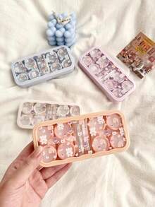 XIANG YU 可爱小动物隐形眼镜盒带镜子护理盒隐形眼镜盒翻盖透明隐形眼镜盒旅行套装，可爱隐形眼镜盒收纳盒带镊子拆卸工具，旅行和家用隐形眼镜浸泡收纳套装盒 - 顏色 - 查看 5