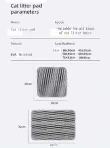 1pc Dual-Layer EVA Cat Litter Mat, Anti-Slip, Easy To Clean, Scratch-Resistant, Washable, Comfortable, Prevents Litter Scatter And Splash