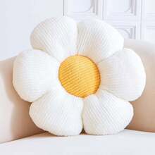 MEIJUANAAWhite Flower Decorative Throw Pillows - Cute Daisy Shaped Plush Pillow, Soft 14.9 Floor Cushion - Xanh nhạt - Xem 8