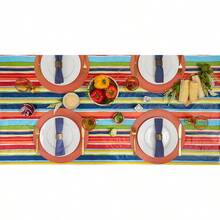 Kitchen Tablecloth - Summer Stripes - View 11