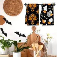 2/4 paños de cocina de Halloween, altamente absorbentes y decorativos, apropiados para decoración festiva, cocinar, hornear, regalos de inauguración de casa y limpieza - Multicolor - Ver 3