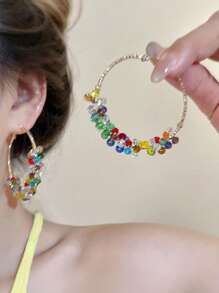 1 Pair Retro Leopard Pattern Leather & Alloy Fashion Versatile Earrings, Face Slimming Design, Suitable For Women Year-Round Daily Wear, Holiday Gift