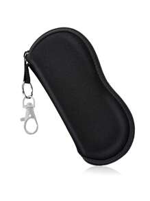 1pc Unisex Soft Neoprene Eyeglass Case, Glasses Zipper Case, Portable Sunglasses Pouch, Eyewear Accessories For Travel And Sports