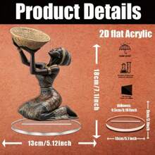 African Woman Acrylic Desktop Decor Figurine - Decorative Art Style, Inspiring Theme, Multi-Functional Use, Acrylic Material, Desktop Placement - Home Decor, Collectable And Ideal Christmas Gift