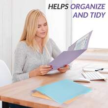 6Pack Folders With Pockets, Green Colors, Heavy Duty Pocket Folders, Plastic Folders With Pockets, 2 Pocket Folders Bulk, File Folders, School Folders Business Folder Office Filing Supplies - Green - View 9