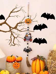 10-Pack Wooden Ghost Shapes For DIY Crafts - Unfinished Wood Cutouts For Painting, Graffiti Art, Wedding, Christmas, Halloween, Easter, Thanksgiving Hanging Decorations, No Feathers, Electricity-Free - Primary Color - View 4