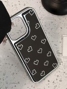 1 件黑底白心电镀哑光树脂环氧贴花硬质 PC 保护手机壳，防摔，适用于 16 Pro Max/14/13/15 Plus/16、Galaxy S25 Ultra/S25+/S25e/S24 FE/S24 PLUS、Mate 70 Pro/60 Pro、PURA 70 Pro/PURA 70 Ultra、14 Ultra/15 Pro、情侣/闺蜜生日礼物
