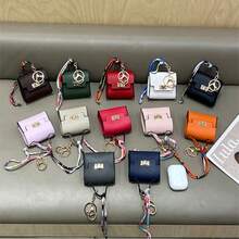 NYXIA Mini Square Leather Bag Charm Bag Pendant Light Luxury Cute Bag Pendant Fashion Decor Accessories Creative Keychain Women Gift Lipstick Bag Earphone Charter Bag Wallet Mini Purse Coin Wallet For Women Wallet Mini Wallet Purse Wallet - Multicolor - View 3