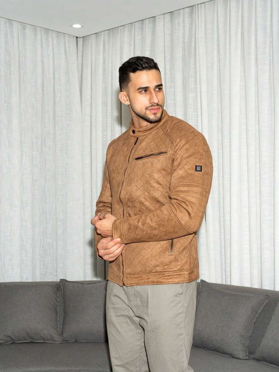 Men's Suede Jacket - Lạc đà - Xem 1