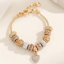 1 pieza Brazalete ajustable con dije de bola de billar, diseño minimalista de estampado de leopardo, estrella y cruz, para mujeres y parejas