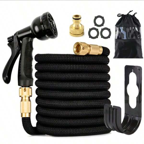 1 Set Of Durable 8-In-1 Multifunctional Expandable Garden Hose - Heavy-Duty 25-100 Foot Leak Proof Design, Used For Efficient Lawn Irrigation, Vehicle And Pet Care - Durable, Standard Materials,European Standard