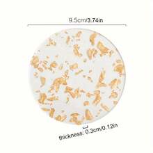 2 件/4 件/6 件/8 件铝箔耐热亚克力杯垫，圆形桌杯垫保护垫 - 不含支架 - 彩色 - 查看 3