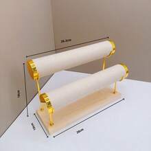 Lyxigt smyckesställ för klockor, armband, armband och accessoarer, guldfärgat för kvinnor, förvaringsorganisatör, resetillbehör, tillbaka till skolan, studenthem - Multifärgad - Visa 12