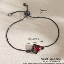 1 pieza Brazalete ajustable vintage de estilo gótico con diseño de rosa con espinas, corazón sagrado de Jesús y cruz, para mujer como regalo de fiesta de Halloween