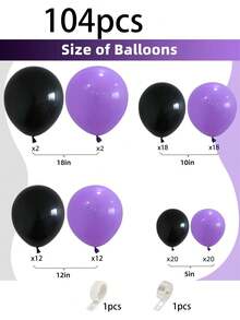 104pcs Royal Blue And Yellow Balloon Flower Ring Set, Different Sizes 18/12/105 Inches Balloons, Suitable For Birthday Wedding Anniversary Bachelor Party Graduation Ceremony Theme Party Decoration