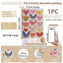 1pc Baby Room Decor, Wall Art, Butterfly Heart Prints, Colorful Nursery Art, Teen Girl Dorm Room Decor, 70's Style Art, Bohemian Wall Art, Whimsical Bedroom Poster Wall Art, Modern Living Room Wall Decor, Kids Room Wall Art For Boys, Baby Animal Prints - Multicolor - View 15