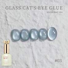 1 Bottle/10ml Satin Glass Pearl Cat Eye Gel, 2025 New 9 Colors Cat Eye Gel, LED UV Salon Gel Polish, DIY Manicure Gift - Multicolor - View 9