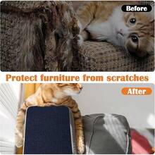 Couch Protector From Cat Claws - 78.7" X 15.8" Trimmable Self-Adhesive Cats Claws Scratch Pads, Cat DIY Climbing Cats Scratch Mat Tree Replacement Indoor (Dark Gray) - Dark Blue - View 4