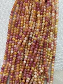 100pcs 8mm Simulated Jade Natural Stones, Agate, Color-Dyed Non-Fading Beads, Supplies For DIY Jewelry Making Such As Bracelets, Keychains, Necklaces, Crafts Decorations, Rich Colors To Inspire Your Creations - Multicolor - View 34
