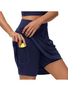 Women's 20" Knee Length Skorts Skirts Athletic Tennis Golf Running Skirts For Women Long Skorts Skirts For Women With Pockets Tennis Skirt Skort - 白色 - 查看 9