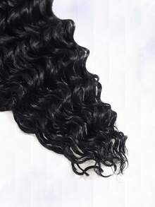 22英寸黑色柔软海洋波浪钩针编织假发，深波浪扭辫钩针编织接发，卷曲编织假发，多色合成耐热假发，1包长波浪水波纹辫子，女士合成钩针编织假发，适合日常、派对、角色扮演、节日等场合。 - 彩色 - 查看 9